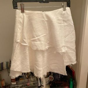 Princess Polly White Ruffle Mini Skirt